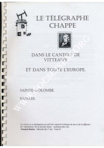 "Le télégraphe Chappe dans le canton de Vitteaux et dans toute l'Europe" par Jean Laibe